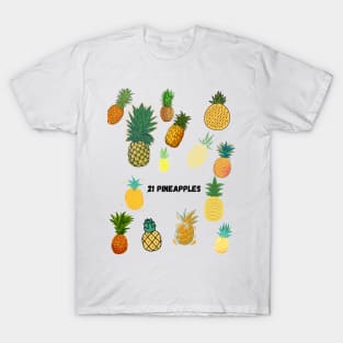 21 pineapples Sticker T-Shirt